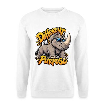 Rhino - Unisex Pullover - Weiß - Vorne - Alina (178cm) & Michal (187cm)