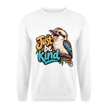 Großes Lachen - Unisex Pullover - Weiß - Vorne - Alina (178cm) & Michal (187cm)