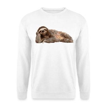 Faultier - Unisex Pullover - Weiß - Vorne - Alina (178cm) & Michal (187cm)