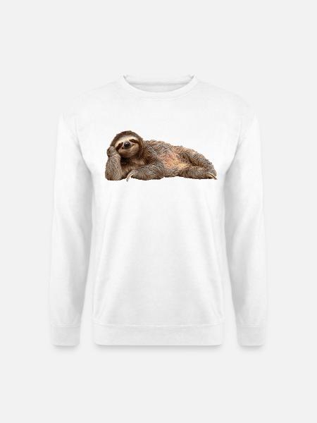 Faultier - Unisex Pullover - Weiß