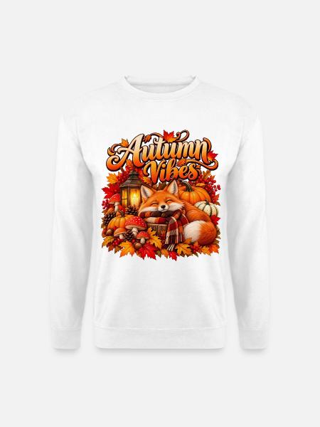 Herbststimmung Cozy Fox - Unisex Pullover - Weiß