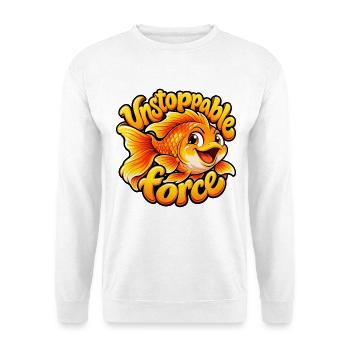 Goldfische - Unisex Pullover - Weiß - Vorne - Alina (178cm) & Michal (187cm)