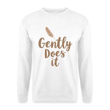 Gently Does It - Unisex Pullover - Weiß - Vorne - Alina (178cm) & Michal (187cm)