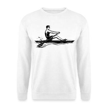 Rudern - Unisex Pullover - Weiß - Vorne - Alina (178cm) & Michal (187cm)