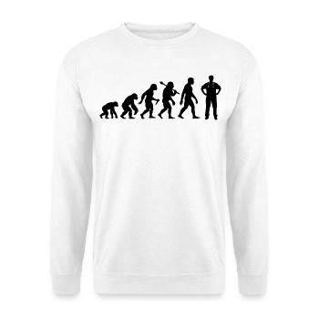 Arzt Evolution Doktor Für Mediziner Assistenzärzte - Unisex Pullover - Weiß - Vorne - Alina (178cm) & Michal (187cm)