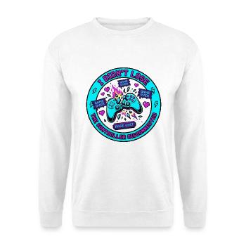 Controller getrennt Funny Rage beendet Gaming Top - Unisex Pullover - Weiß - Vorne - Alina (178cm) & Michal (187cm)