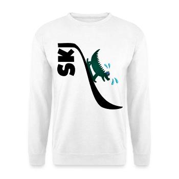 Krokodilski, Kinder-Snowboarden - Unisex Pullover - Weiß - Vorne - Alina (178cm) & Michal (187cm)