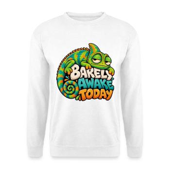 Chamäleon - Unisex Pullover - Weiß - Vorne - Alina (178cm) & Michal (187cm)
