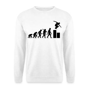 Parkour Evolution Traceur Für Parkour-Training - Unisex Pullover - Weiß - Vorne - Alina (178cm) & Michal (187cm)