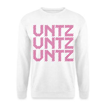 Untz Untz Untz Techno Rave Festival - Unisex Pullover - Weiß - Vorne - Alina (178cm) & Michal (187cm)
