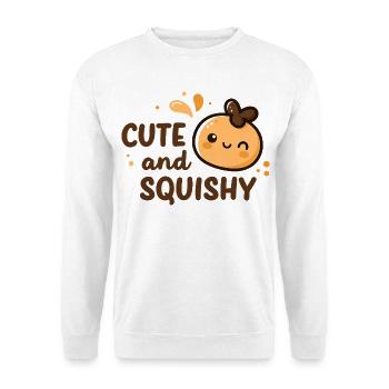 Cute and Squishy - Unisex Pullover - Weiß - Vorne - Alina (178cm) & Michal (187cm)