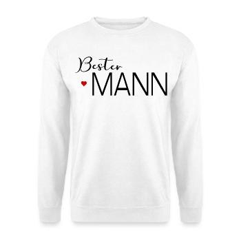 Bester Mann, Auszeichnung - Unisex Pullover - Weiß - Vorne - Alina (178cm) & Michal (187cm)