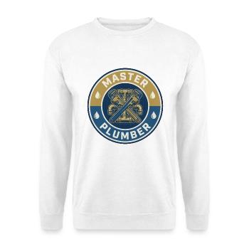 Vintage Master Plumber Pipe Wrenches Manifold Top - Unisex Pullover - Weiß - Vorne - Alina (178cm) & Michal (187cm)