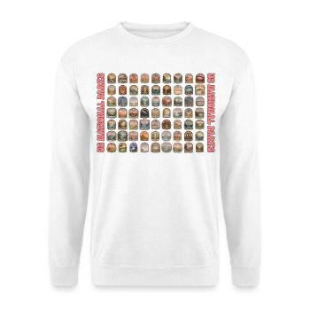 US National Parks – 63 USA National Parks Art - Unisex Pullover - Weiß - Vorne - Alina (178cm) & Michal (187cm)