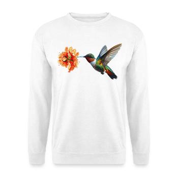 Kolibri - Unisex Pullover - Weiß - Vorne - Alina (178cm) & Michal (187cm)