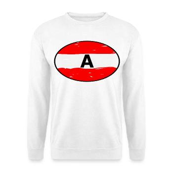A im Kunstdruck Österreich - Unisex Pullover - Weiß - Vorne - Alina (178cm) & Michal (187cm)