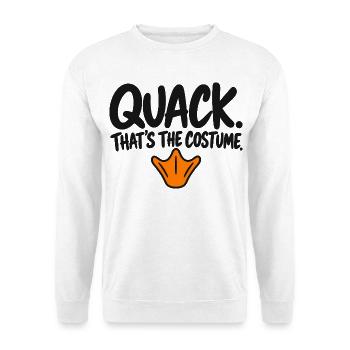 Quack That's the Costume - Unisex Pullover - Weiß - Vorne - Alina (178cm) & Michal (187cm)