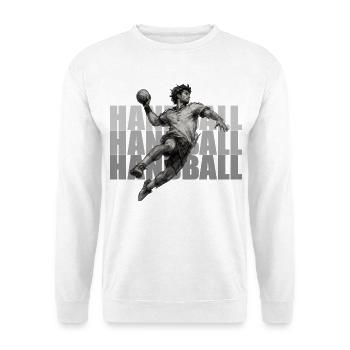 Handball - Unisex Pullover - Weiß - Vorne - Alina (178cm) & Michal (187cm)