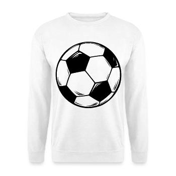 Fußball Design - Unisex Pullover - Weiß - Vorne - Alina (178cm) & Michal (187cm)