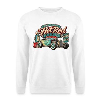 Hot Rod Garage 1952 | Normandy Road Erbe - Unisex Pullover - Weiß - Vorne - Alina (178cm) & Michal (187cm)