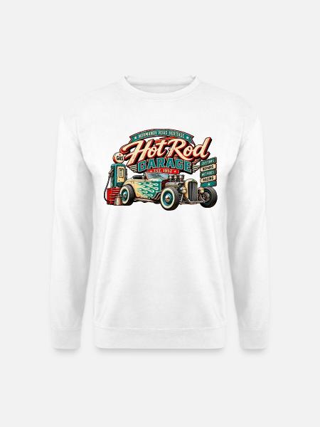Hot Rod Garage 1952 | Normandy Road Erbe - Unisex Pullover - Weiß