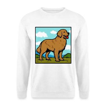 Golden Retriever - Unisex Pullover - Weiß - Vorne - Alina (178cm) & Michal (187cm)