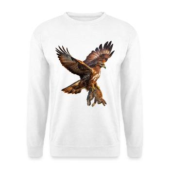 Steinadler - Unisex Pullover - Weiß - Vorne - Alina (178cm) & Michal (187cm)
