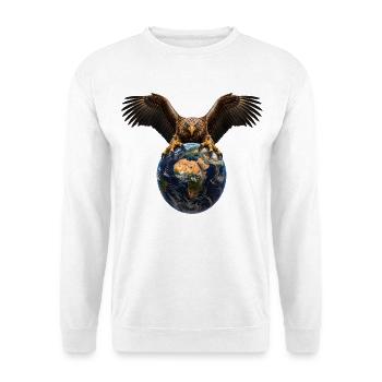 Seeadler Adler Eagle - Unisex Pullover - Weiß - Vorne - Alina (178cm) & Michal (187cm)
