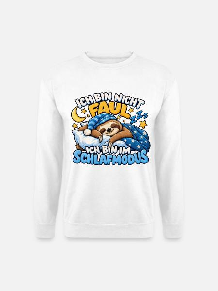 Faultier im Schlafmodus - Unisex Pullover - Weiß