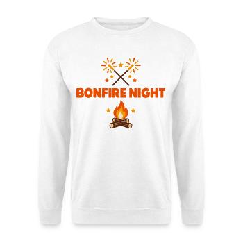 Bonfire Night Sparklers und Feuerholz-T-Shirt - Unisex Pullover - Weiß - Vorne - Alina (178cm) & Michal (187cm)