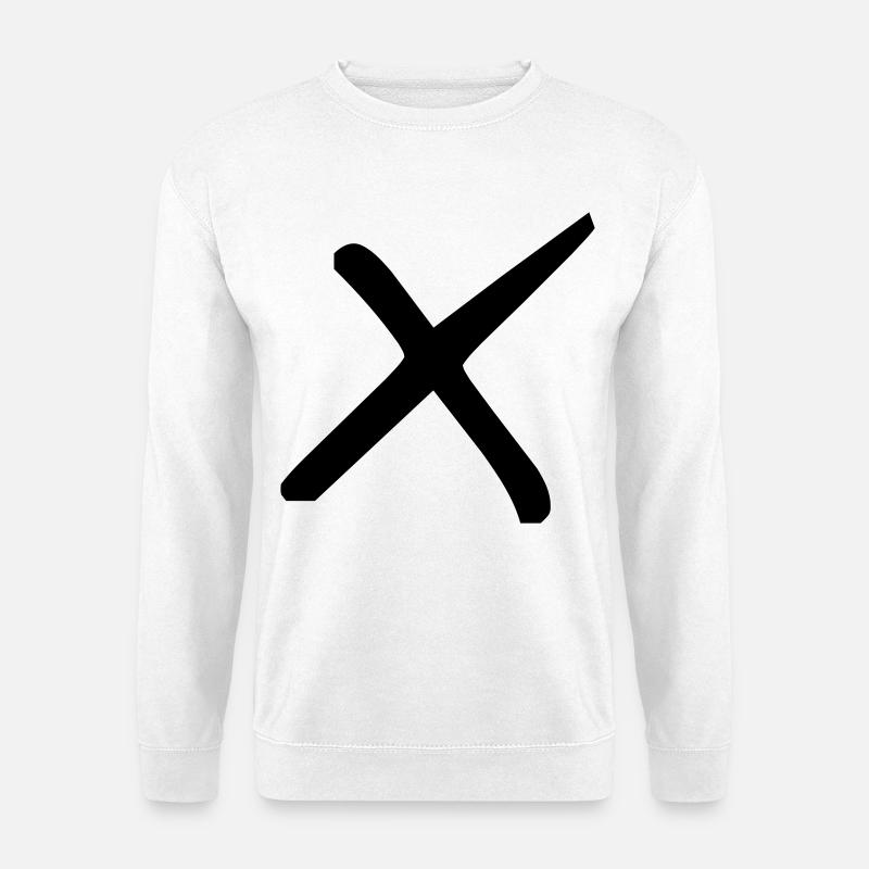 Stilvolles Kreuz - Unisex Pullover - Weiß