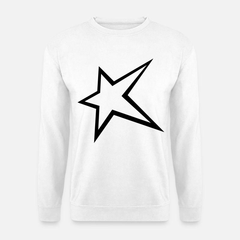 Cooler Stern - Unisex Pullover - Weiß