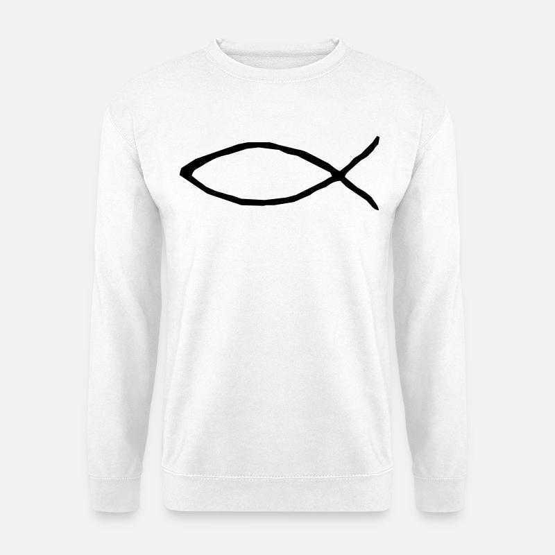 Christian fish - Unisex Sweatshirt - white