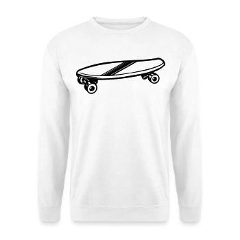 Skateboard Symbol - Unisex Pullover - Weiß - Vorne