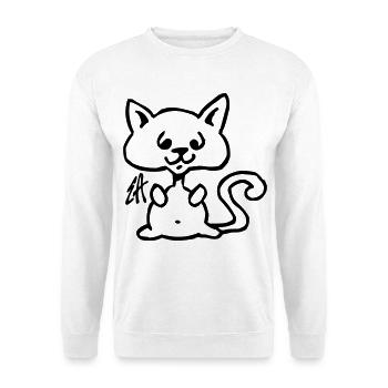 Chat - Sweat-shirt Unisexe - blanc - Devant