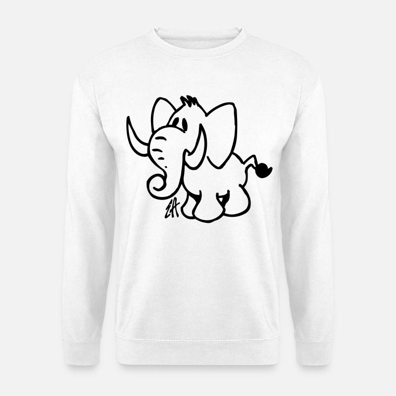 Elefant - Unisex Pullover - Weiß