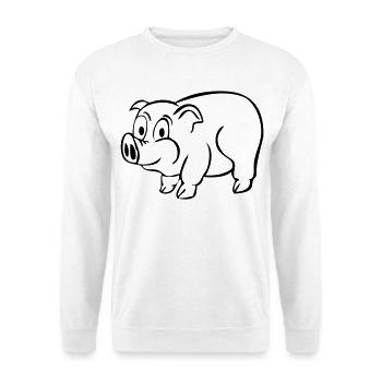 Lucky Pig - Unisex Sweatshirt - white - Front