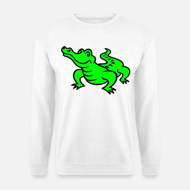 crocodile (a) - Unisex Sweatshirt - white