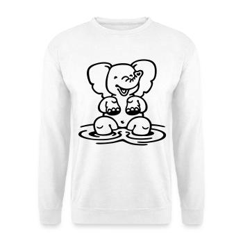 little elephant (a) - Unisex Sweatshirt - white - Front