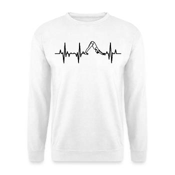 Yoga Liebhaber Herzschlag - Unisex Pullover - Weiß - Vorne