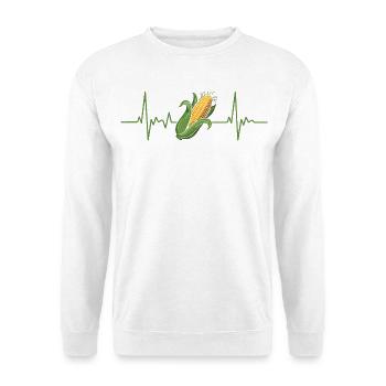 Corn Heart Rhythm: Naturkraft Design - Unisex Sweatshirt - white - Front