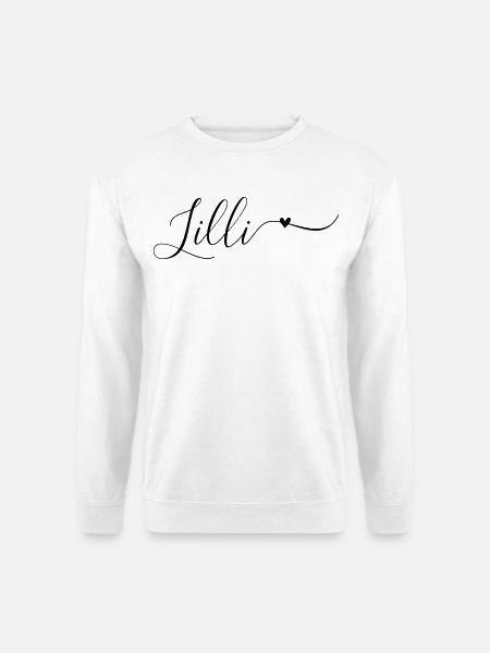 Lilli Name Vorname Dekorativ - Unisex Pullover - Weiß