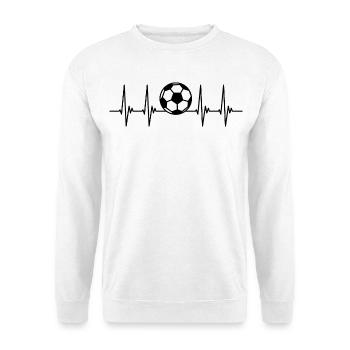 soccer ekg, pulse, heartbeat, soccer player, sport - Unisex Sweatshirt - white - Front