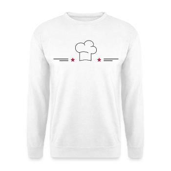 Design pour tabliers de cuisine - Sweat-shirt Unisexe - blanc - Devant