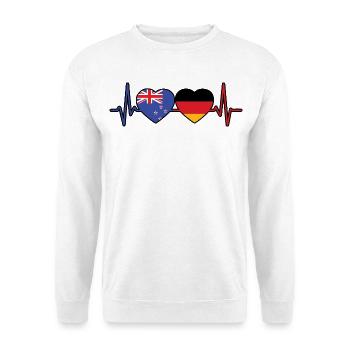 Neuseeland, Deutschland, Neuseeländer German Pride - Unisex Pullover - Weiß - Vorne