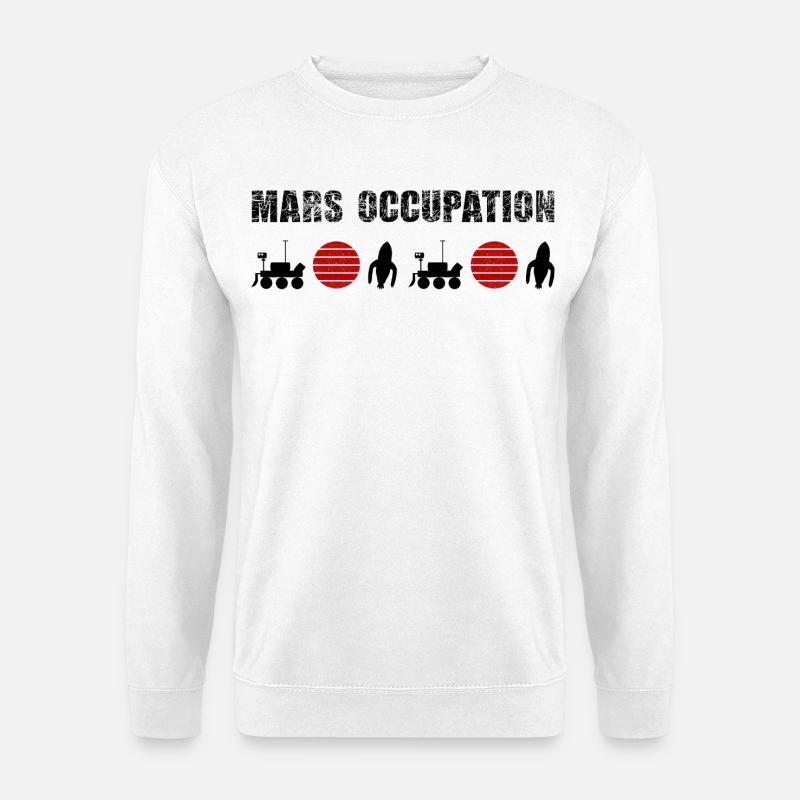 Double Mars Red Sun Constellation - Unisex Sweatshirt - white