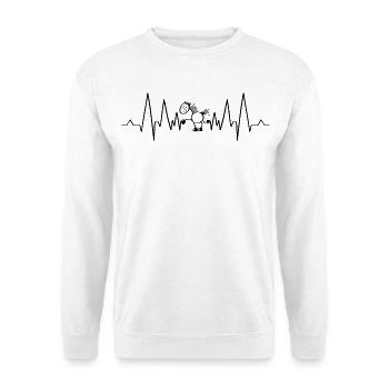 Battements de chevaux - Chevaux - Poney - Schimmel - Cheval - Sweat-shirt Unisexe - blanc - Devant
