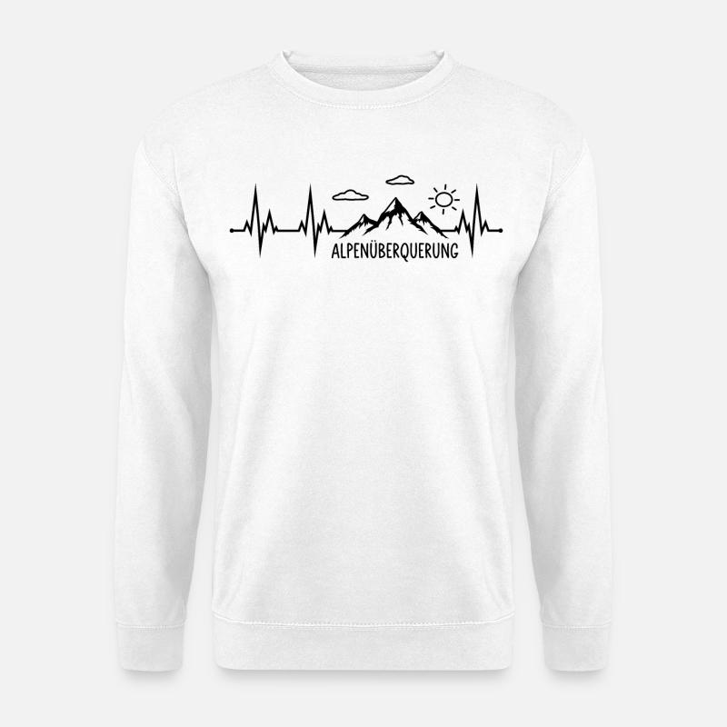 Alpenüberquerung Herzschlag - Unisex Pullover - Weiß