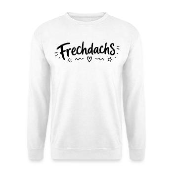 Frechdachs - Unisex Pullover - Weiß - Vorne - Alina (178cm) & Michal (187cm)