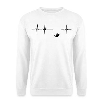 Parachute jumper impulsion - Sweat-shirt Unisexe - blanc - Devant